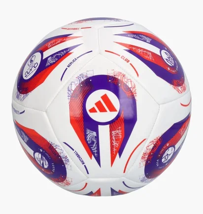 Футбольний м'яч Adidas Euro 2025 Club White/Blue JH1267