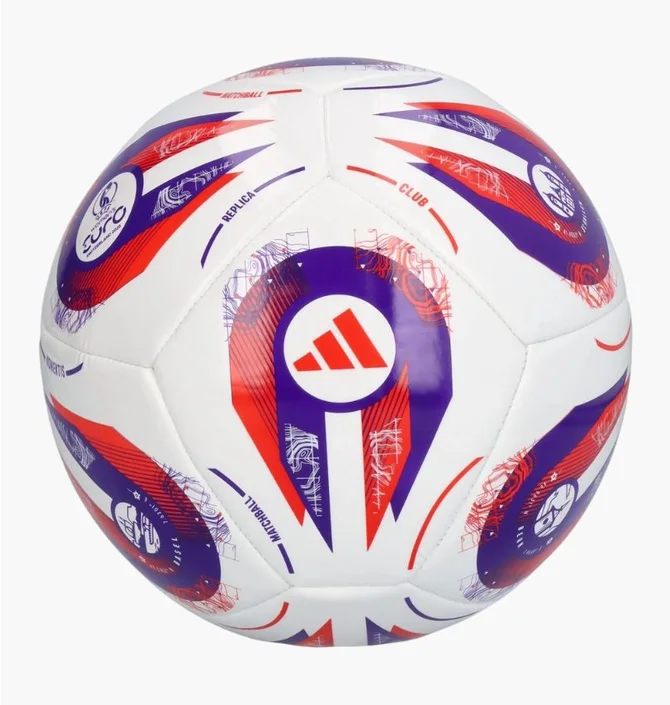 Футбольний м'яч Adidas Euro 2025 Club White/Blue JH1267
