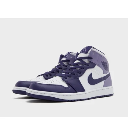Кроссовки детские Air Jordan Air 1 Mid White/Violet DQ8423-515