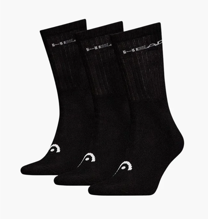 Шкарпетки чоловічі HEAD Elements All Sports Crew Black (3 пари) 701229008-001