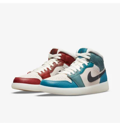 Кросівки жіночі Nike Jordan 1 Mid Anti-Gravity Machines (W) Blue/Red Dm9601-200