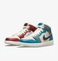 Кросівки жіночі Nike Jordan 1 Mid Anti-Gravity Machines (W) Blue/Red Dm9601-200
