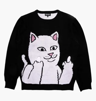 Кофта мужская RipNDip Lord Nermal Flippy Knitty Black RND4712N