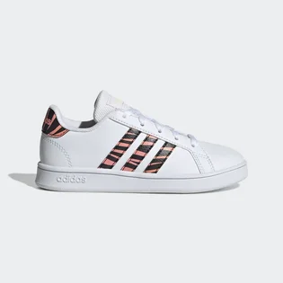 Кроссовки детские Adidas Grand Court Tiger-Print Shoes White Gz1067