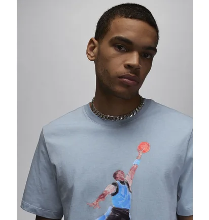 Футболка чоловіча Air Jordan Brand T-Shirt Light Blue FN5980-436