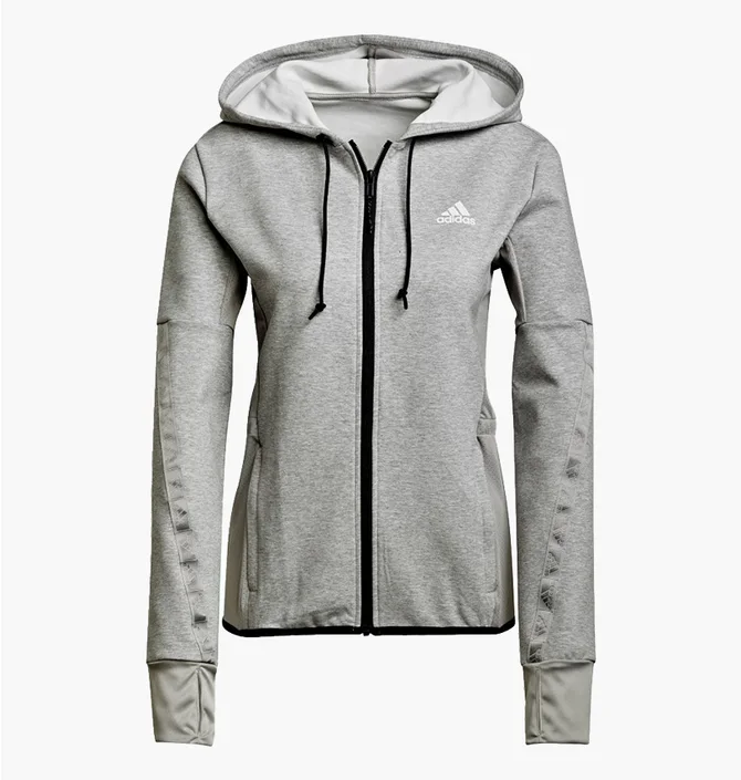 Толстовка жіноча Adidas Designed To Move Full-Zip Hoodie Grey H10177