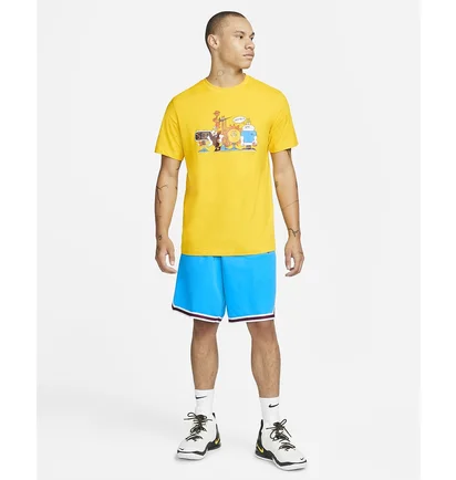 Футболка чоловіча Nike Mens Basketball T-Shirt Yellow DN3003-709