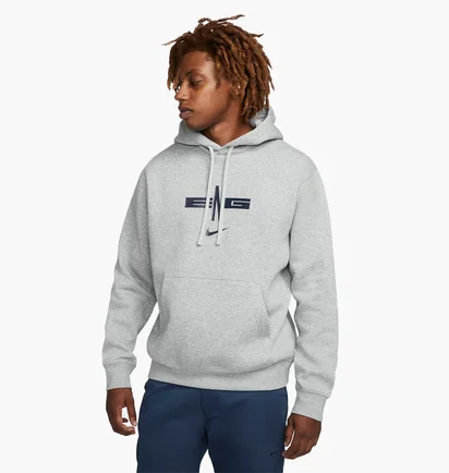 Худі чоловіче Nike England MenS Pullover Fleece Soccer Hoodie Grey DR9720-063