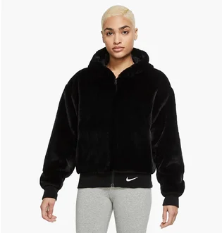 Куртка женская Nike Sportswear Essentials Faux Fur Jacket Black Dd5116-010