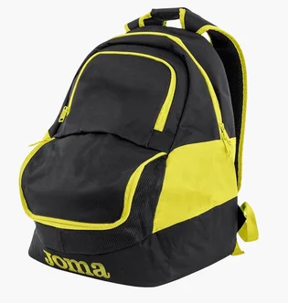 Рюкзак унісекс Joma Diamond Ii Black/Yellow 400235.109
