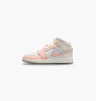 Кроссовки детские Air Jordan 1 Mid Se White/Peach HJ5940-100