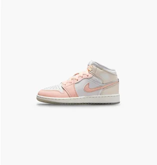 Кроссовки детские Air Jordan 1 Mid Se White/Peach HJ5940-100