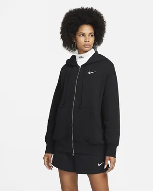 Толстовка жіноча Nike Nsw Phoenix Oversized Fleece Full-Zip Hoodie Black Dq5758-010