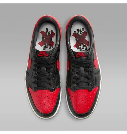 Кроссовки мужские Air Jordan 1 Retro Low Og Banned 2026 Black/Red IW6276-001