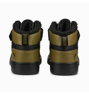 Кросівки чоловічі Puma Mid Strap Winter Sneakers Black/Olive 386376