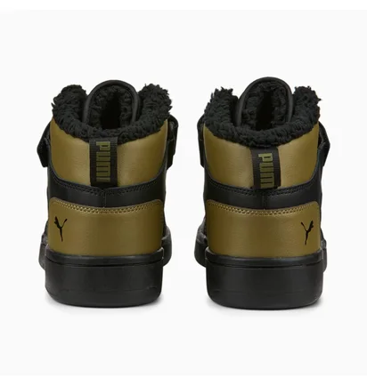 Кроссовки мужские Puma Mid Strap Winter Sneakers Black/Olive 386376