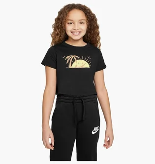 Футболка детская Nike Sportswear Big Kids (Girls) T-Shirt Black DQ4376-010