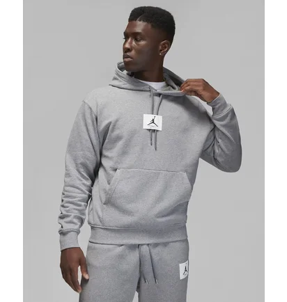 Худи мужские Air Jordan Flight Fleece MenS Pullover Hoodie Grey DQ7338-091