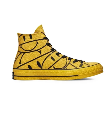 Кеди унісекс Converse X Chinatown Market Chuck 70 Hi Yellow Smiley Yellow 171254C