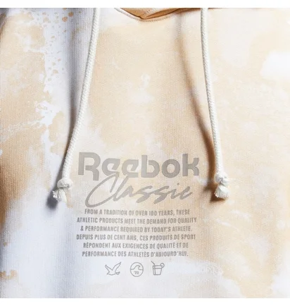Худи мужское Reebok Aop Graphic Hoodie Beige H54422