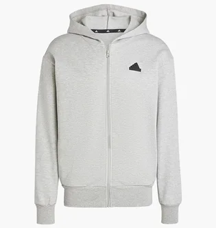 Толстовка чоловіча Adidas Future Icons Doubleknit Full-Zip Sportswear Grey IW8597