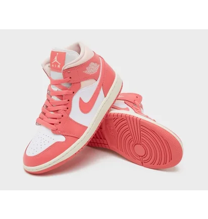 Кросівки жіночі Air Jordan 1 Mid Pink/White BQ6472-186