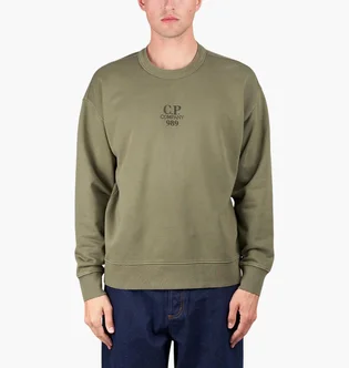 Свитшот мужской C.P. Company Crewneck Olive 18CMSS259A110044O-669