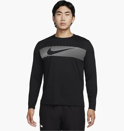 Лонгслів чоловічий Nike Dri-Fit Flash Black FB8552-010