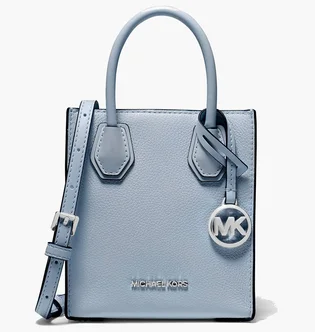 Сумка жіноча Michael Kors Mercer Extra-Small Pebbled Leather Crossbody Bag Light Blue 35H1SM9C0L-PALE-BLUE-69174