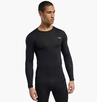 Лонгслів чоловічий Reebok Workout Ready Compression Black FP9105