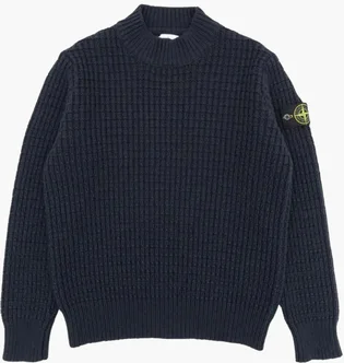 Кофта мужская Stone Island Wool Check Stitch Sweater Blue 8115537D5-V0020