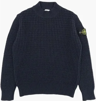 Кофта мужская Stone Island Wool Check Stitch Sweater Blue 8115537D5-V0020