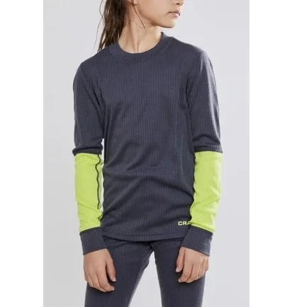 Термобелье детское Craft Baselayer Grey/Green 1905355-995618