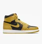 Кроссовки мужские Air Jordan 1 Retro High Og Black/Yellow 555088-701