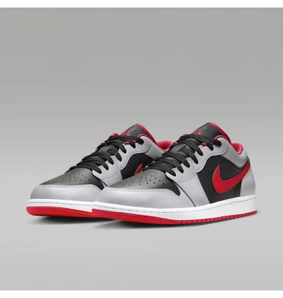Кроссовки мужские Air Jordan 1 Low Zapatillas Grey/Black 553558-060