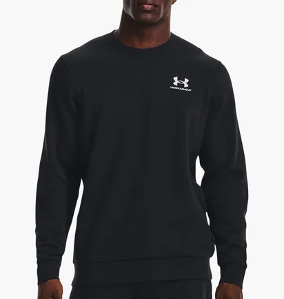Свитшот мужской Under Armour Essential Fleece Crew Black 1374250-001