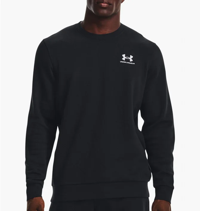 Свитшот мужской Under Armour Essential Fleece Crew Black 1374250-001