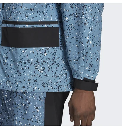 Куртка чоловіча Adidas Adventure Winter Allover Print Gore-Tex Jacket Light Blue/Black Hk5019