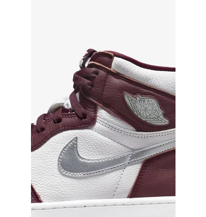 Кроссовки мужские Air Jordan 1 Retro High Og Bordo/White 555088-611