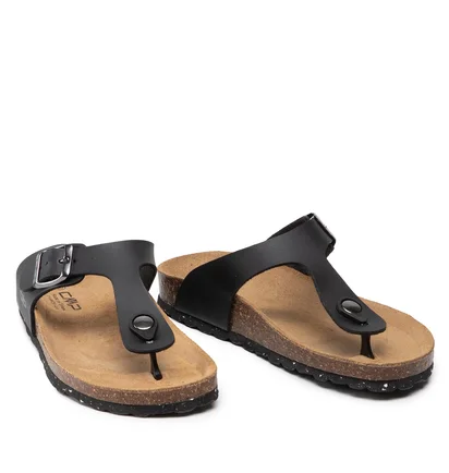 Тапочки женские Cmp Eco Mymosa Wmn Flip Flop Black/Brown 3Q91036-U901