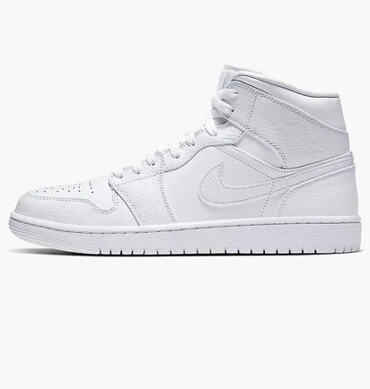 Кроссовки мужские Air Jordan 1 Mid White 554724-130