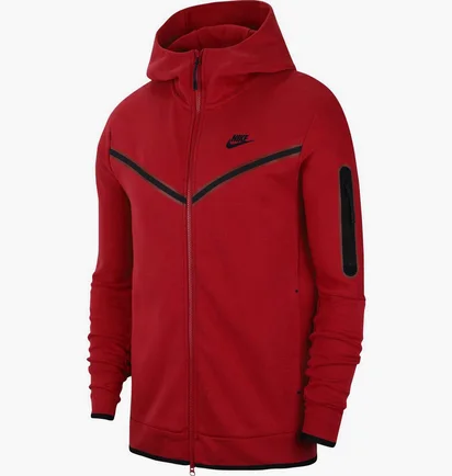Толстовка чоловіча Nike Nsw Tech Fleece Hoodie Full-Zip Red CU4489-657