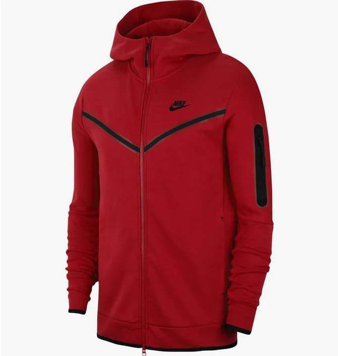 Толстовка чоловіча Nike Nsw Tech Fleece Hoodie Full-Zip Red CU4489-657