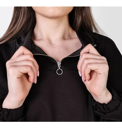 Худи женское H&M Zip-Top Sports Hoodie Black 1105174001