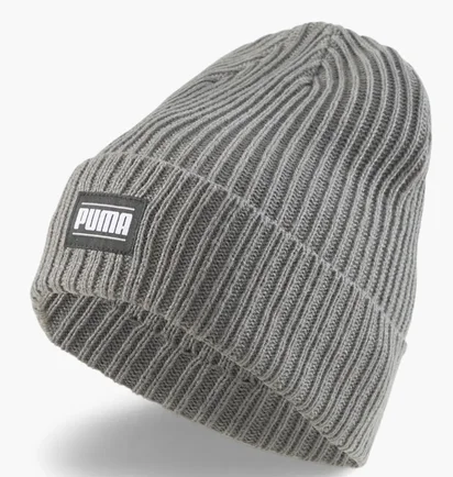 Шапка унисекс Puma Ribbed Classic Cuff Beanie Grey 024038-03