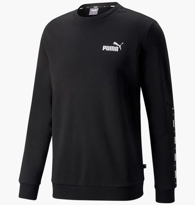 Свитшот мужской Puma Ess+ Tape Crew Fl Black 84903801