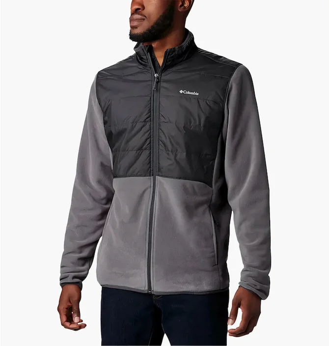Кофта мужская Columbia Basin Butte Fleece Full Zip Omni Heat Grey AO0241-023