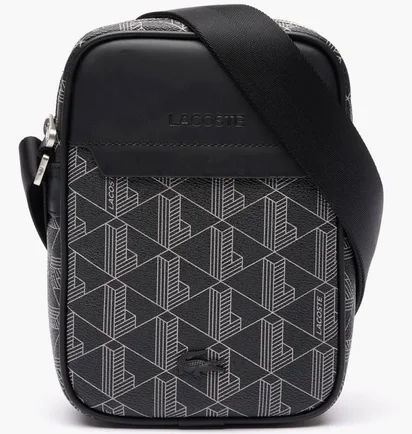 Сумка унисекс Lacoste Monogram Grey/Black NH4410LX.H45