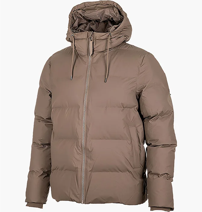 Пуховик унисекс Rains Jackets Brown 1506-TAUPE