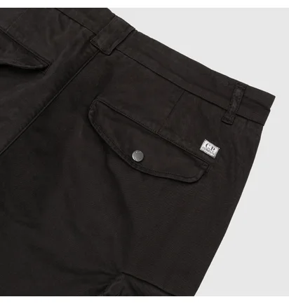 Штаны мужские C.P. Company Stretch Sateen Loose Cargo Pants Black 15CMPA123A-005529G